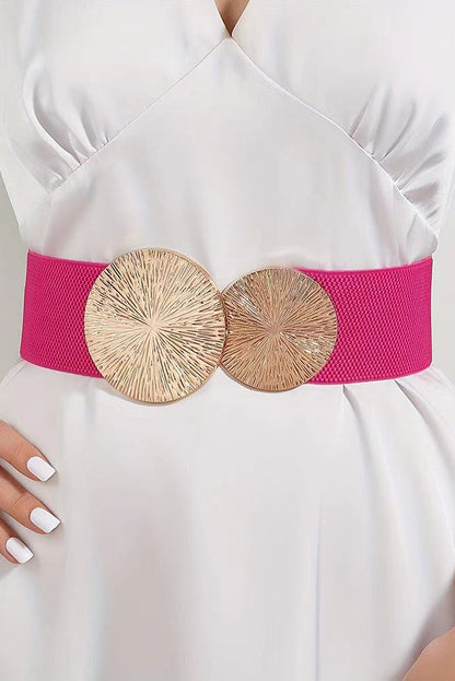 Fashionable Elastic Double Circle Decorative Wide Belt