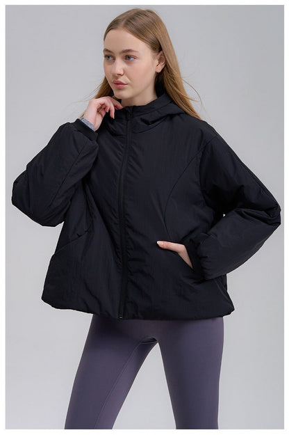 Chaqueta acolchada corta de ajuste holgado