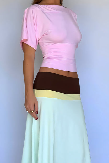 Blusa corta ajustada con un solo hombro