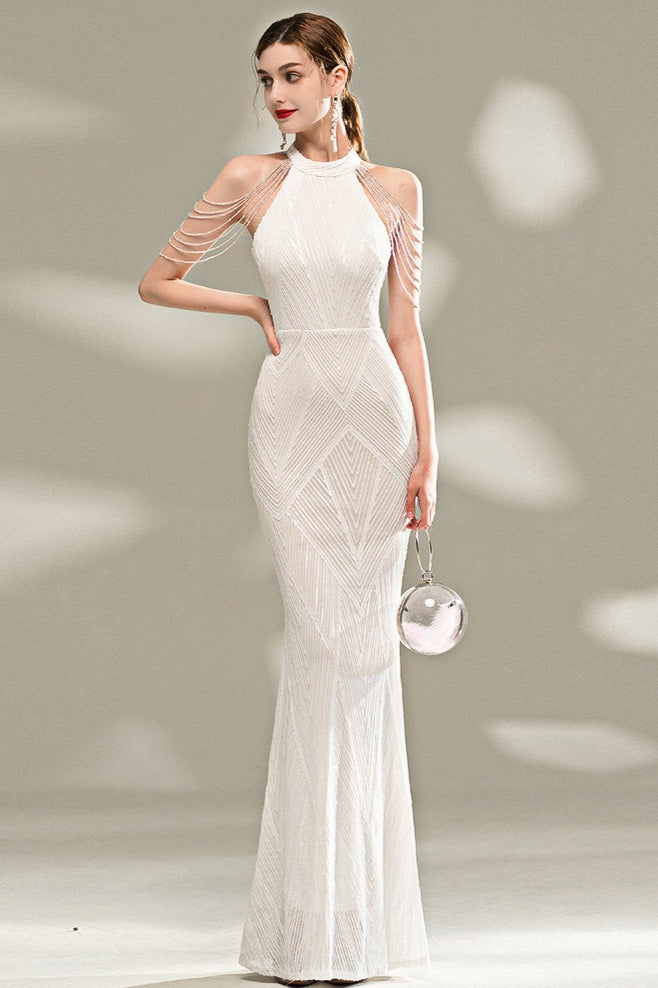 Vestido largo elegante ajustado de gala
