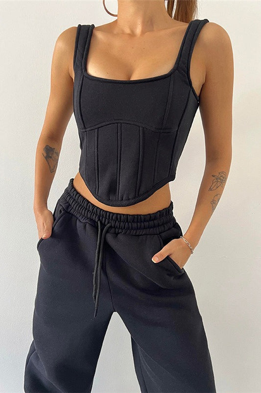 Tank Asymmetrical Hem Three Piece Set