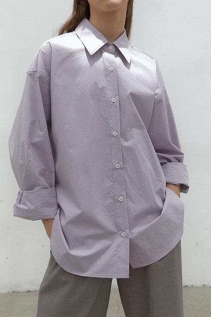 Casual Longline Cotton Blouse