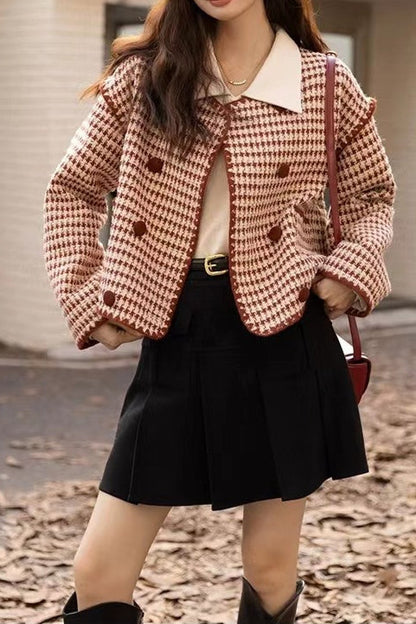 Chaqueta Corta de Tweed y Pata de Gallo