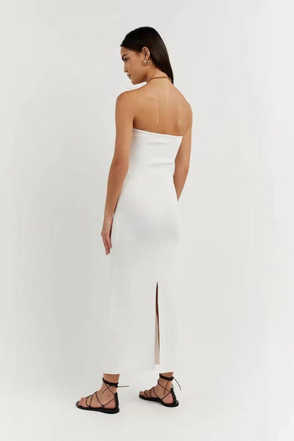 Twisted Front Knit Sweater Dress