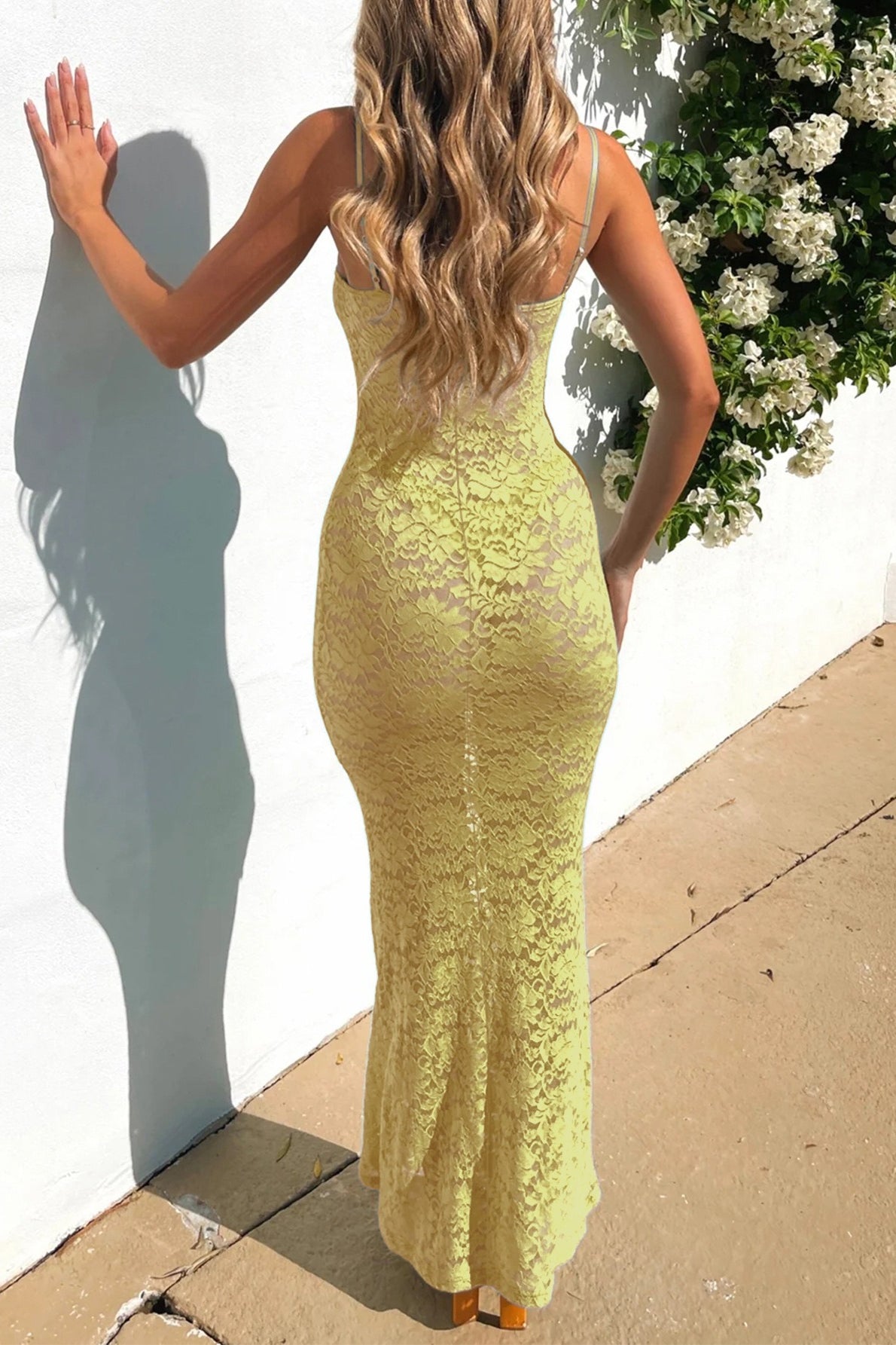 Y2K Cami Hollow Out Lace Dress