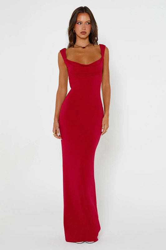 Vestido Formal de Tirantes con Espalda en Lazo