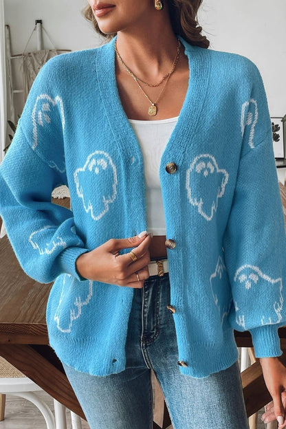 Cárdigan de punto Jacquard con botones