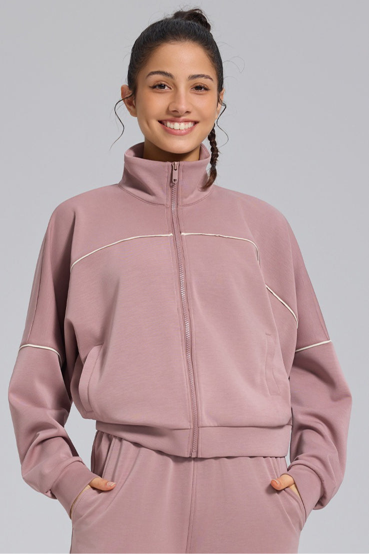 Chaqueta cárdigan con cremallera, suelta, deportiva, para exteriores, yoga, manga larga