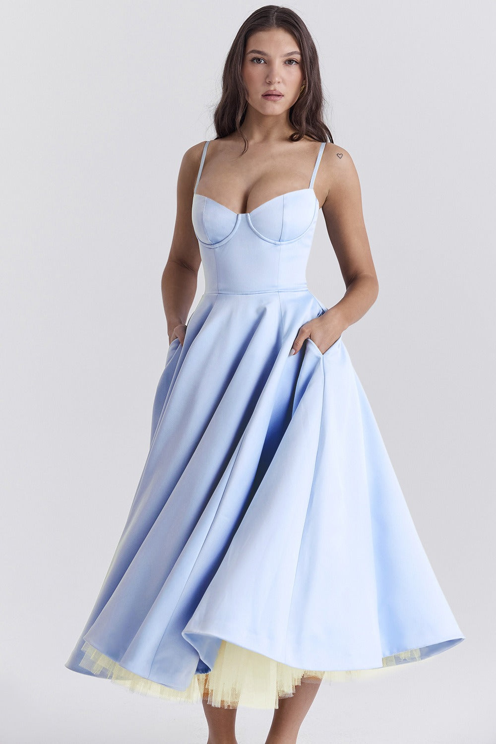 Double-Layer Sheer Party Dress
