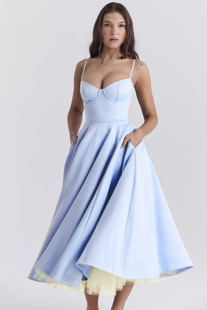 Double-Layer Sheer Party Dress