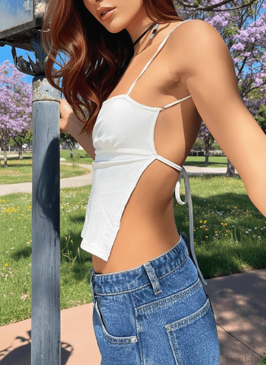 Plain Crop Cami Top