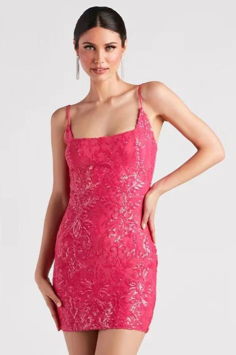 Sequin Cami  Bodycon Slim Mini Sequin Dress