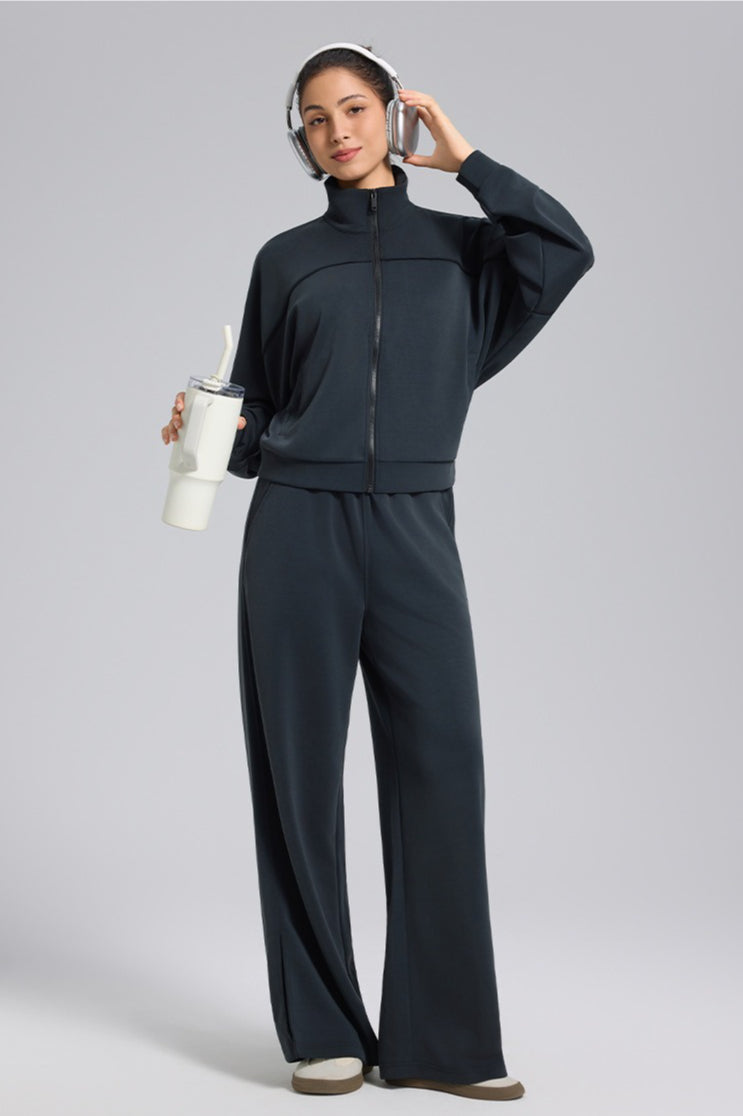 Chaqueta cárdigan con cremallera, suelta, deportiva, para exteriores, yoga, manga larga