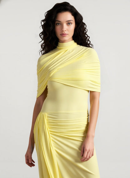 Slim Ruched Backless Chic Formal Dress