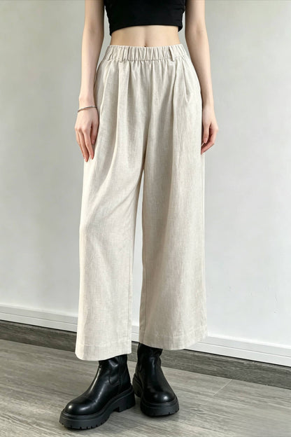 Breathable Linen Straight Pants