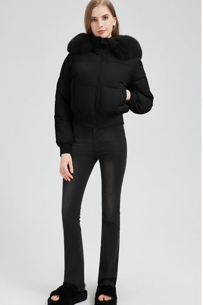 Quilted Hooded Puffer Short Coat