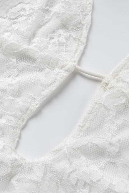 Halter Hollow Out Lace Dress