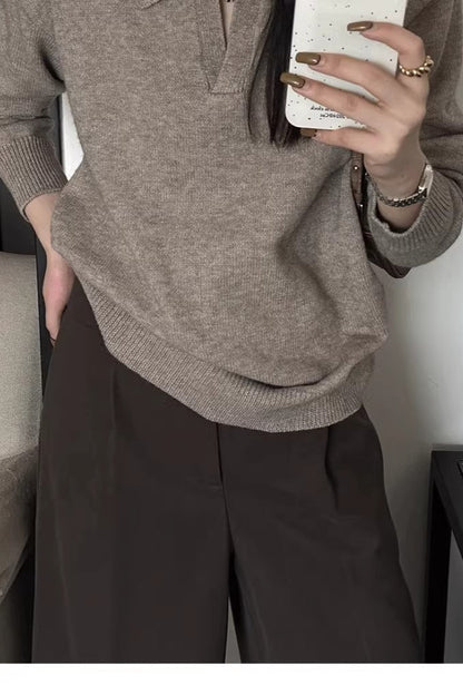 Slouchy Polo Style Sweater