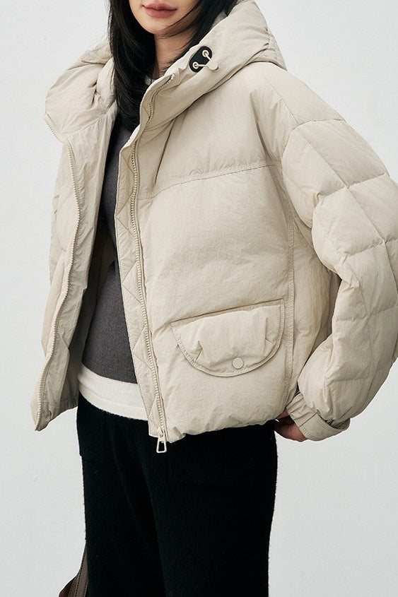 Chaqueta acolchada corta de corte relajado