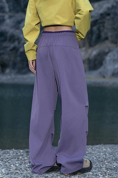 Pantalones anchos cargo de secado rápido, con puños y de colores