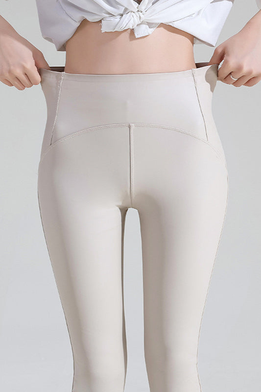 Leggings de imitación piel con forro polar