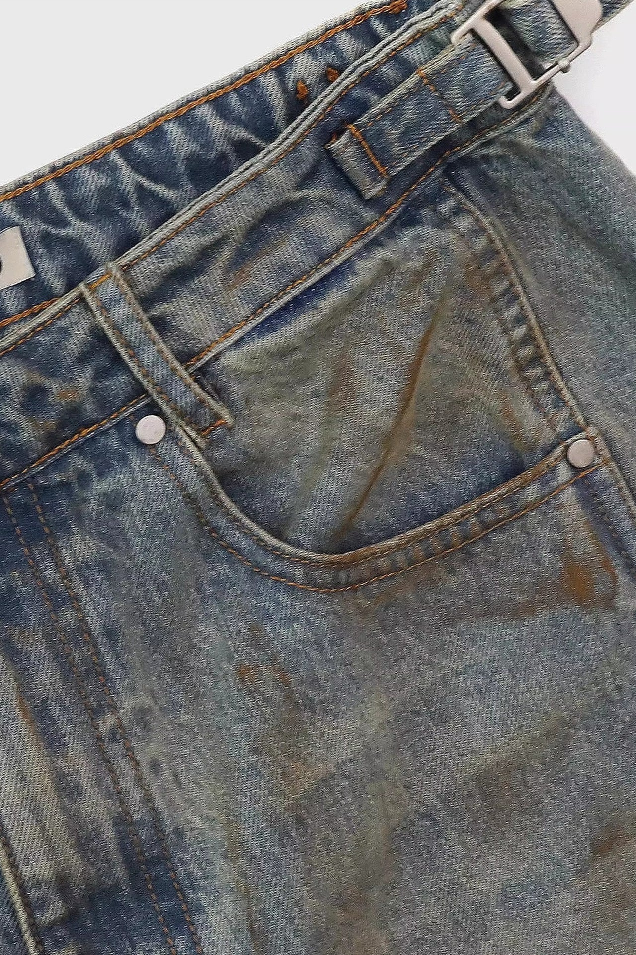 Vintage Distressed Wide Leg Jeans