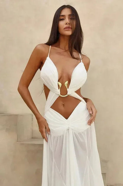 Vestido Bohemio Calado de Malla