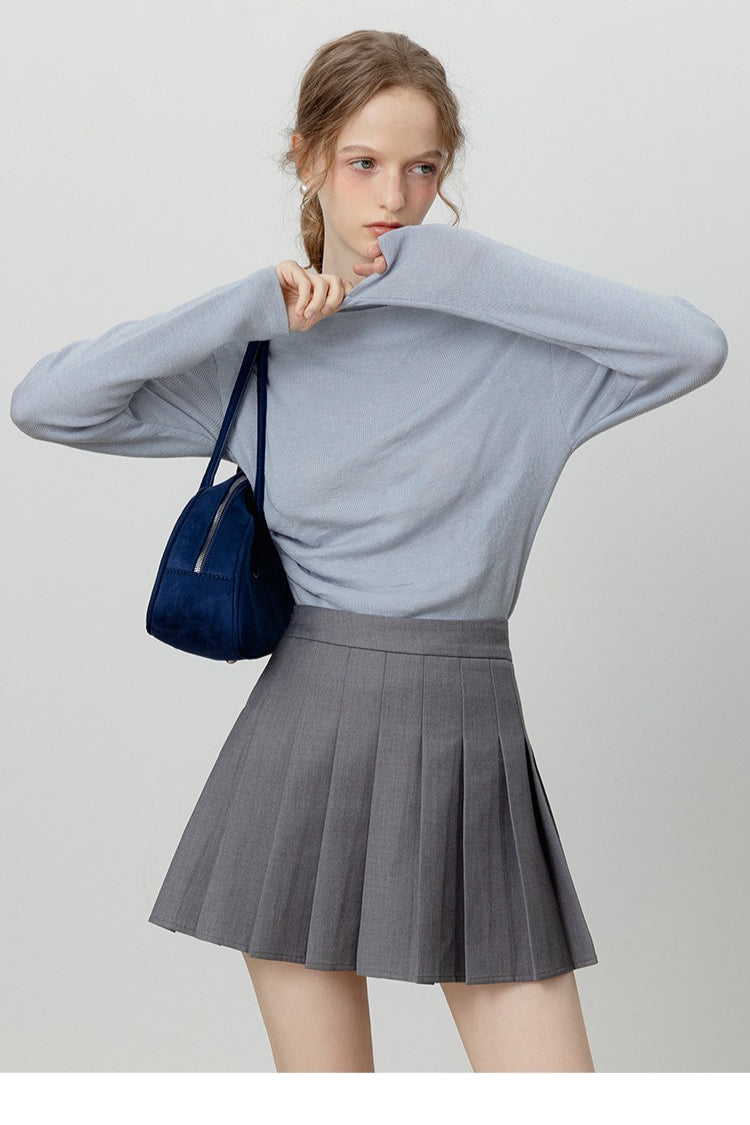 Elegant Slit Neck Tied Waist Knit Top