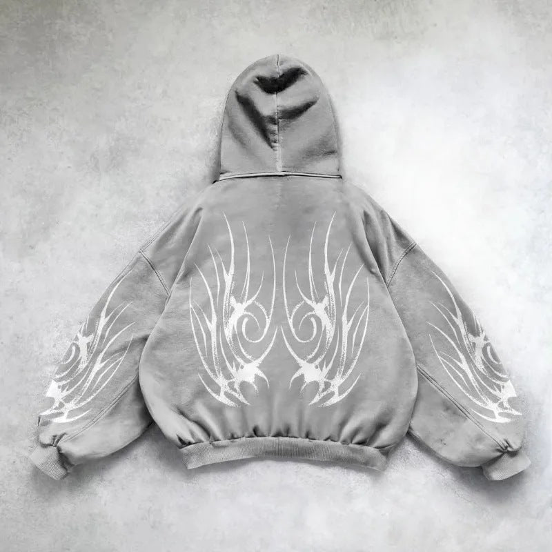 Retro Graphic Oversized Hoodie