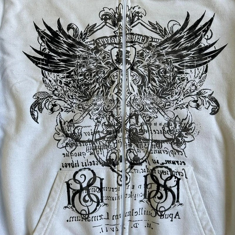 Vintage Graphic Goth Hoodie