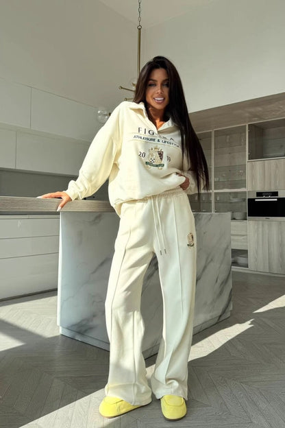 Fashion Crewneck Sweatshirt Pants Activewear Set