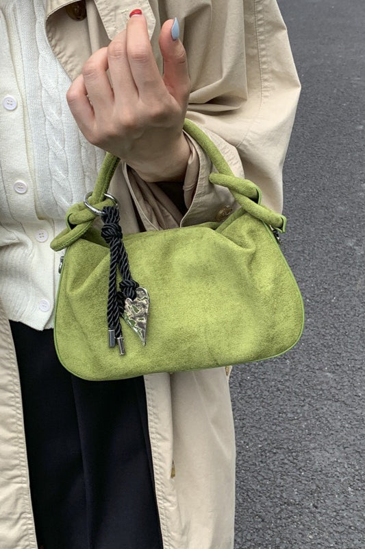 Bolso Bandolera Elegante Vintage con Charm de Nube Plisado