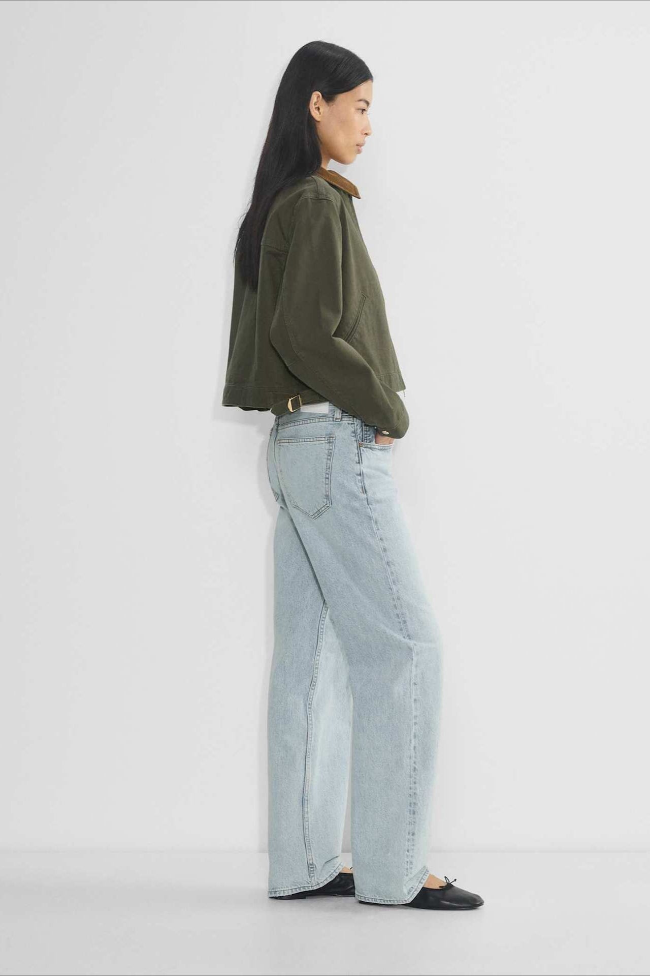 Cropped Utility Workwear Jacket