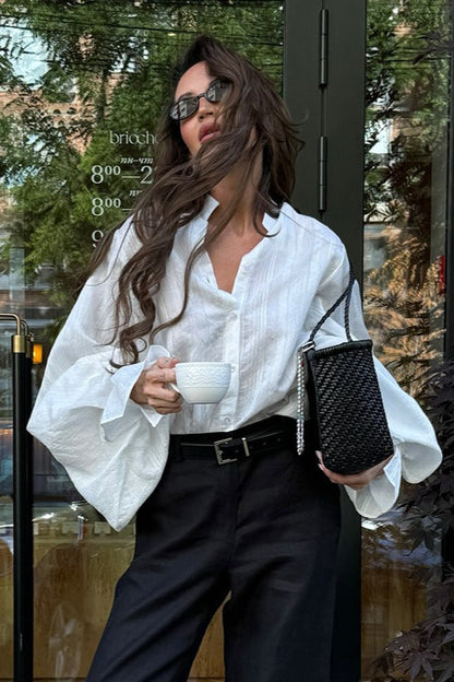 Romantic Lantern Sleeve Blouse