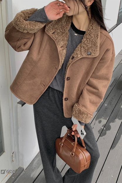 Soft Lapel Reversible Fur Coat