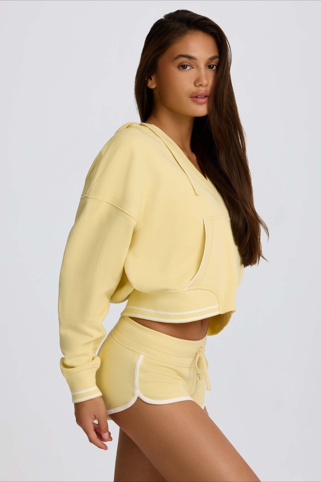 Casual V Neck Hoodie Pullover Hoodie