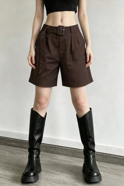 Linen Relaxed Belted Pants
