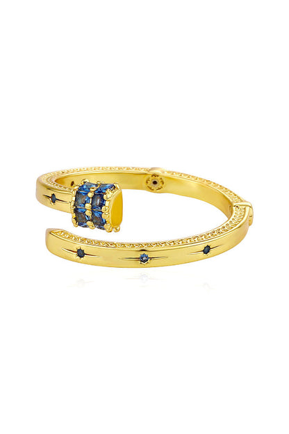 Exquisite Zircon Unique Shape Open Ring