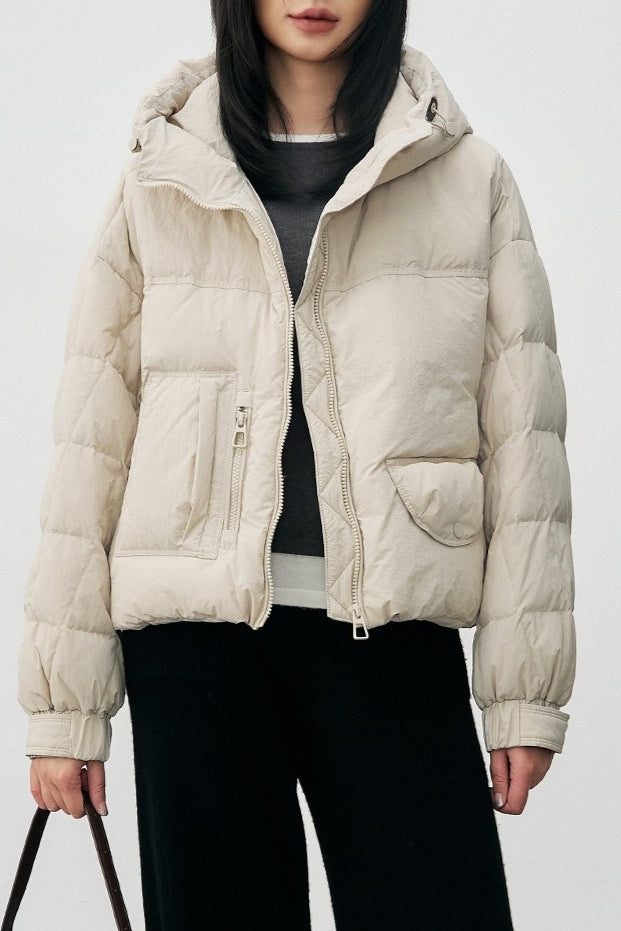 Chaqueta acolchada corta de corte relajado