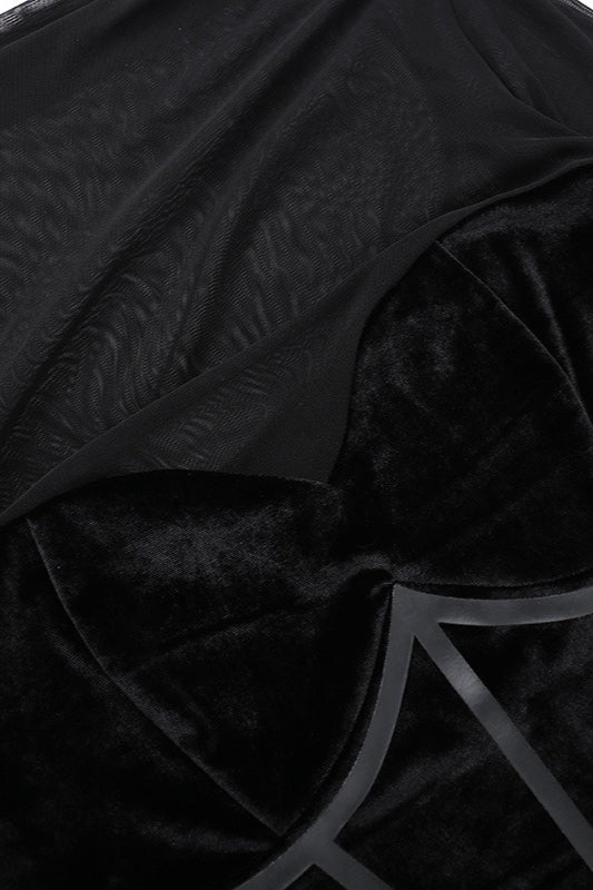 Vestido de Cóctel con Textura de Terciopelo Afelpado