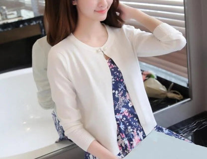 Long Sleeve Knitted Shawl Autumn Cardigan