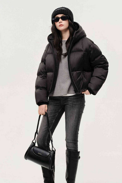 Chaqueta Acolchada Cálida con Capucha