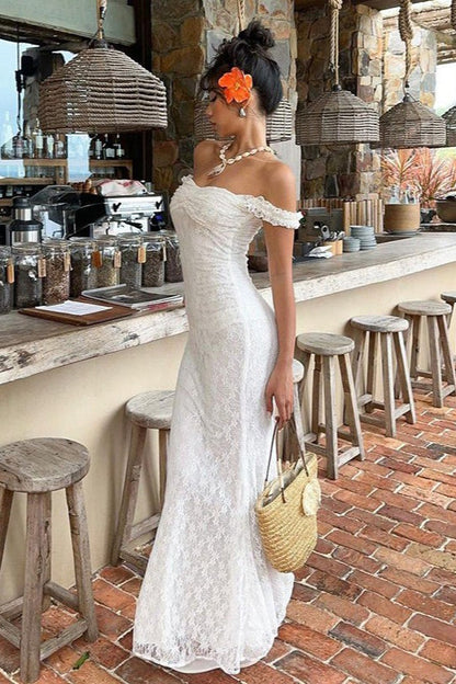 Elegant High Waist Sleeveless Lace Dress