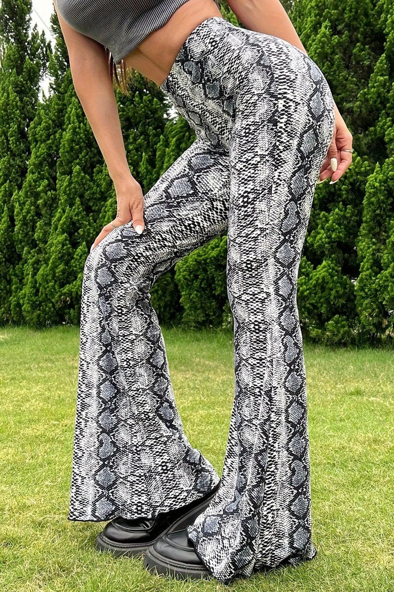 Pantalones Acampanados de Serpiente Atractivos