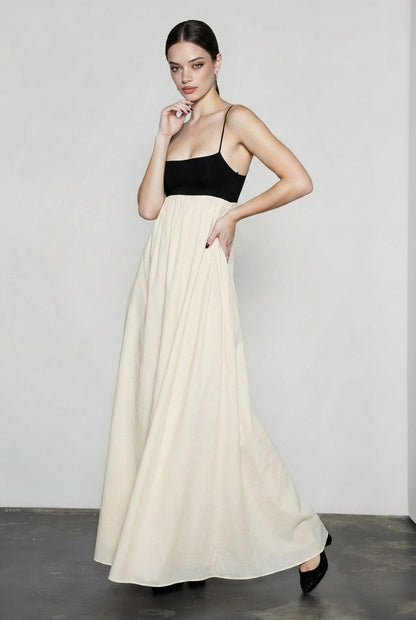 Casual Colorblock Cami Vacation Dress