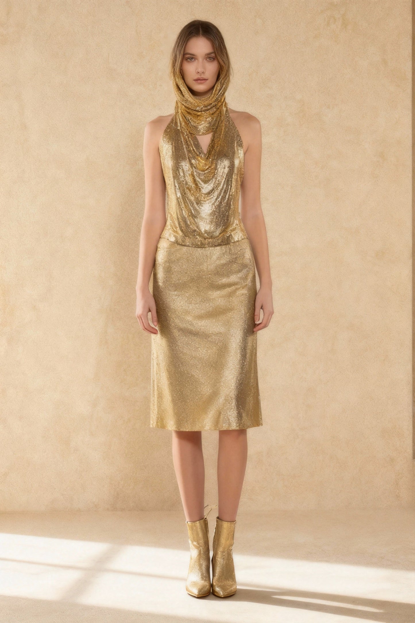 Venus Hoodie Stylish Metallic Top