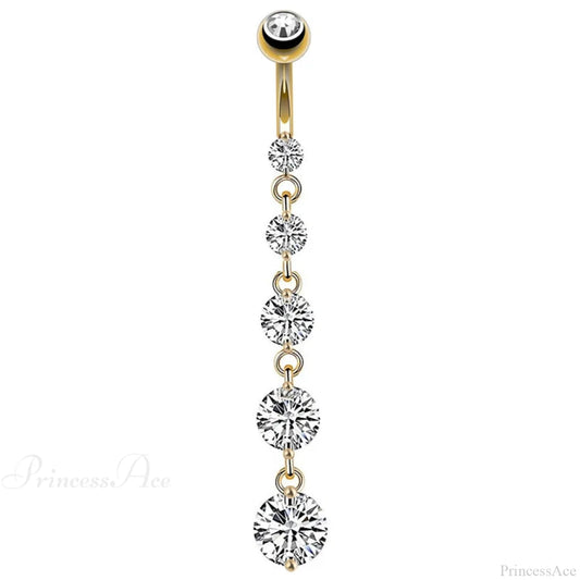 7 Cardiac Gems Extended Gothic Belly Ring