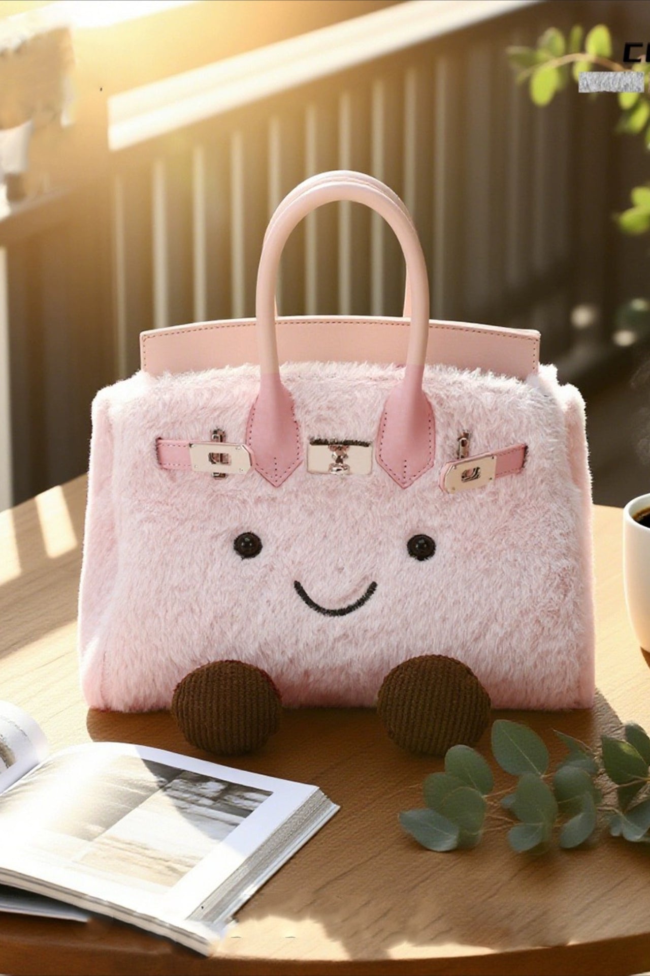 Cartoon Pattern Plush Crossbody Kelly-style Bag