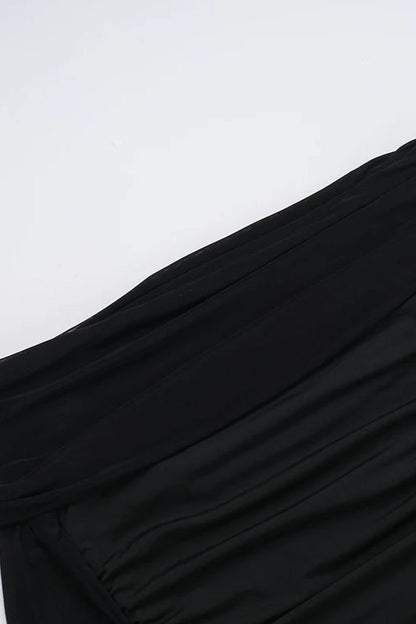 Fall New Slim-Fit Pleated Off-Shoulder  Party Dress