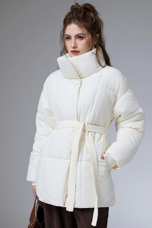 Chaqueta acolchada corta de algodón, cálida e informal